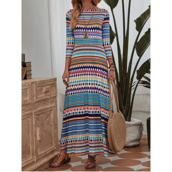 Dresses & Skirts - Argyle & Striped A-line Dress
